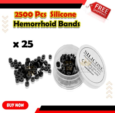 #ad #ad Silicone Hemorrhoid Bands Latex Rubbers For Ligator Surgical Black O Rings Set $14.95
