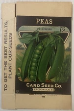 Antique Vintage 1908 - 1920 ☎️ Pea Box, Fredonia, NY, Famous Card Seed Co. 😍