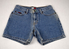 Vintage Jean Shorts Tommy Hilfiger Size S/M 5 90s Blue Mid Rise Zip Fly Fitted