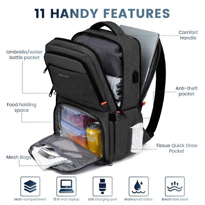 Lunch Backpack Insulated Cooler Backpack Lunch Box for Men Women 15.6 Inches | eBay Lunch Backpack Insulated Cooler Backpack Lunch Box for Men Women 15.6 Inches | eBay