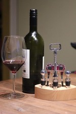 Korkenzieher-Set 5-teilig♥Tischset Korkenzieher mit 3 Weinflaschenverschlüssen