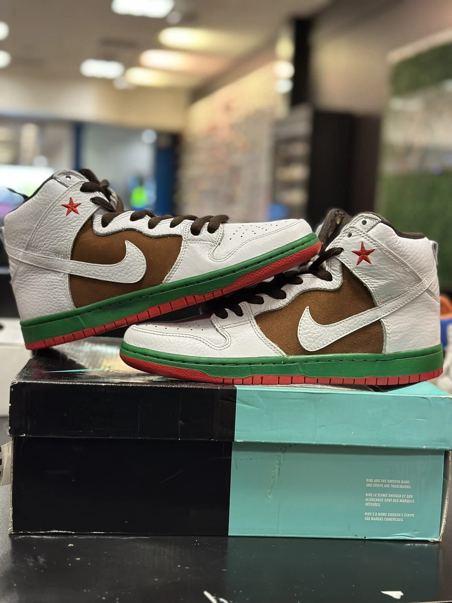 Size 8.5 Nike SB Dunk High cali 2014 Brand New Damaged Box