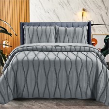 Quilted Bedspread Throw Embossed Bedding Set Single Double King Size Bed Set