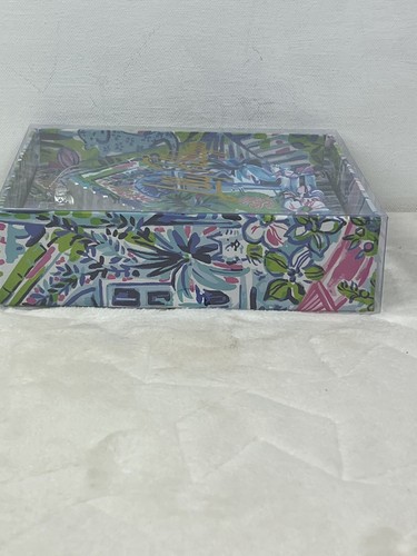 Lilly Pulitzer Christmas LILLY'S HOUSE Front Door Glass Ornament Box Multicolor - Picture 4 of 19