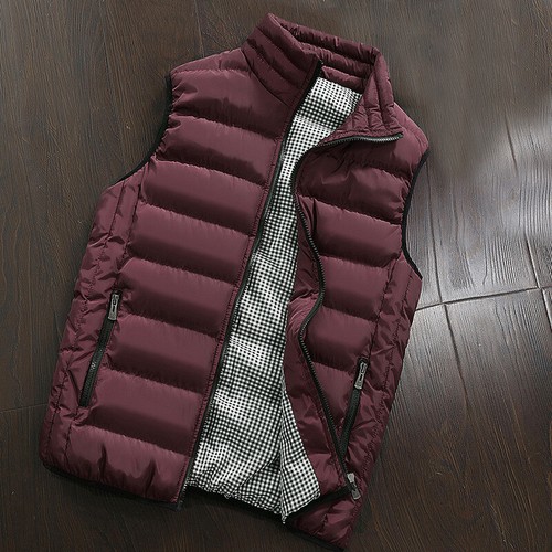 Winter Waistcoat Men's Autumn Thermal Vest Thick Waistcoat Sleeveless Tank Tops - Picture 12 of 25