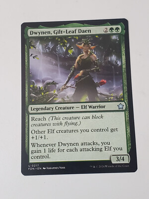 MTG - Dwynen, Gilt-Leaf Daen - Foundations Regular Elf Warrior