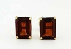 GENUINE 2.18 Cts GARNET STUD EARRING 14k GOLD - Free Certificate Appraisal — photo 3