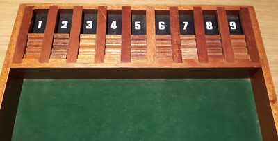 CANOGA WOODEN COUNTING BOX scoring aka 'Batten Down the Hatches' or 'Trick-Track