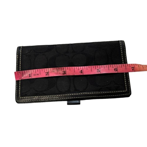 Coach l Vintage Y2K Black Signature Canvas Fold Wallet - Picture 3 of 7