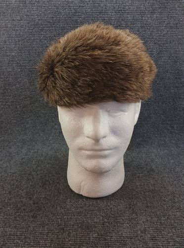 Davy Crocket Coonskin Cap Faux Fur Hat w/ Raccoon Tail - Size M /L - Picture 3 of 15