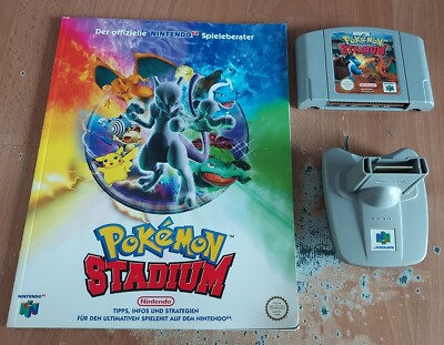 Pokémon Stadium-Transfer Pak Bundle + Spieleberater (Nintendo 64, 2000)