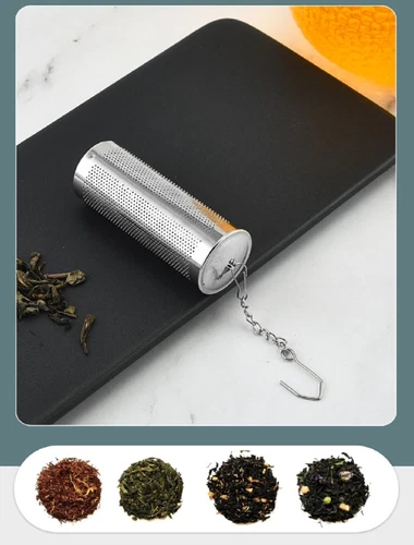 2 Pcs Stainless Steel Tea Infuser & Strainer Fine Mesh Tea Ball With Chain Hook - Picture 10 of 11