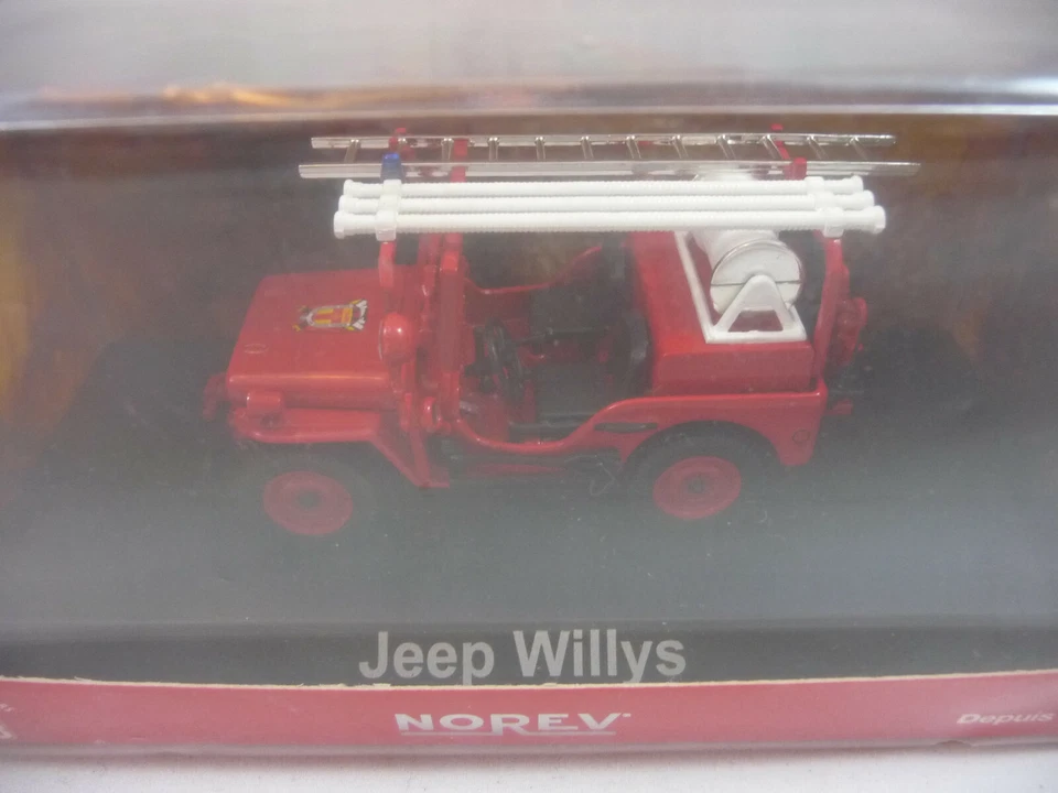 NOREV Jeep Willys "Sapeurs Pompiers du Tarn"  NIB 1:43 845002  - Image 2 of 4