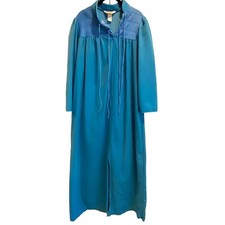 VTG Sears At Home Wear House Coat Full Zip Robe Women's Sz L Made in the USA