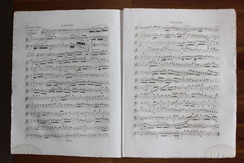 ✒ ca.1810 Ludwig von BEETHOVEN Opus 38 5e trio - partition gravée clarinette