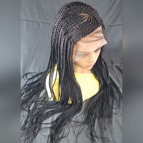 Flechtperücke, Micro Million Braids, Cornrows füttern mit Box Braids. Neu mit Etikett - Bild 7 von 16