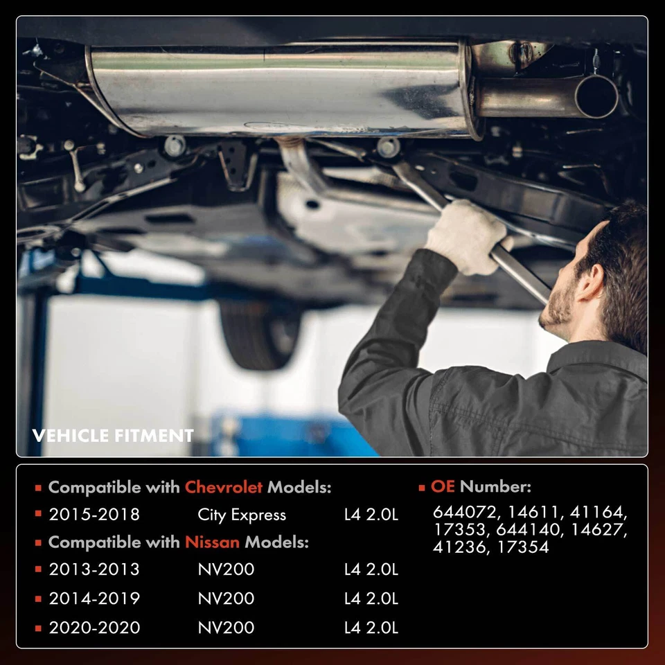 Передний и задний каталитический конвертер для Chevy City Express 15-18 Nissan NV200 13-20 - Изображение 2 из 4