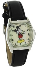 Disney NIB Unisex Mickey Mouse Vintage Classic Leather Strap watch MK5471