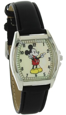 Disney NIB Unisex Mickey Mouse Vintage Classic Leather Strap watch  MK5471