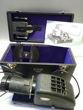 Argus Black Vintage Slide Projector and Black Case with Manual