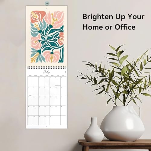 2025-2026 Wall Calendar, 18-Month Art Floral Wall Calendar, art floral - Picture 8 of 8
