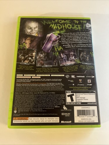 Batman: Arkham Asylum (Microsoft Xbox 360, 2009) CIB W/manual. Tested. - Picture 2 of 7