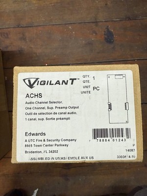 EDWARDS EST ACHS AUDIO CHANNEL SELECTOR FIRE ALARM CARD SEALED NEW