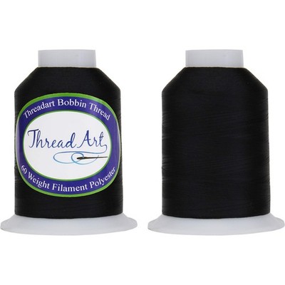 2 Spools 5000m 60wt Black Bobbin Thread for Embroidery Sewing Machine