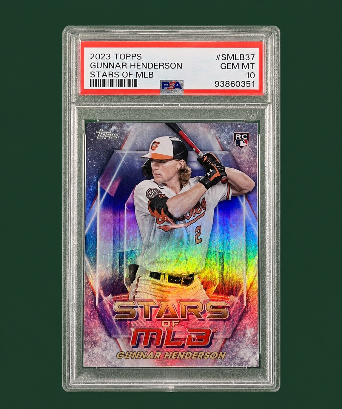 2023 Topps Stars Of MLB #SMLB37 Gunnar Henderson (RC) ROOKIE PSA 10