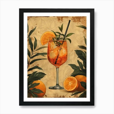 Aperol Spritz Kunstdruck 101 Art Pri gerahmt Wandbild Poster Leinwanddruck Bild
