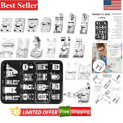 Comprehensive 16 pcs Presser Feet for Effortless Sewing & Efficient Crafting
