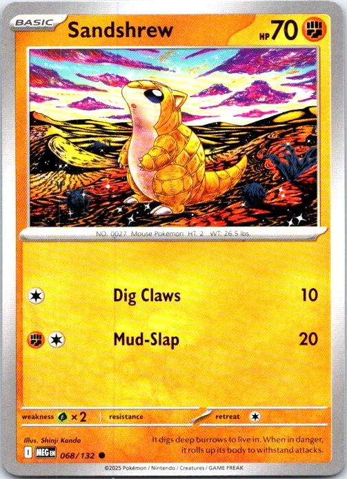 Sandshrew Common ME01: Mega Evolution 068/132 NM