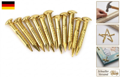 100 Stück Messing Nägel Rundkopf Kupfernägel für Holz DIY dekorative Bilder Boxe