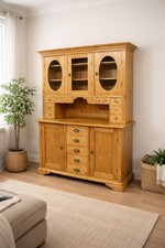 Antiker Buffetschrank Küchenschrank Vitrine Schrank aus Weichholz um 1900