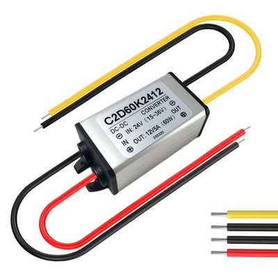 Voltage Converter 24V auf 12V 5A, DC-DC Wandler 24 zu 12, Spannungsbegrenzer ...