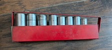 Vintage Snap On 38 Drive Deep Sae Socket Set Of 8 With Snap On Metal Carrier Vintage Snap On 38 Drive Deep Sae Socket Set Of 8 With Snap On Metal Carrier