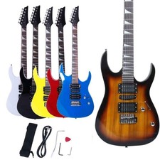 School Band Practice 6 Strings Right-Handed Electric Guitar Set 6 Colors