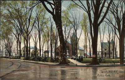 #ad Sandy Hill NY New York Public Park c1900 20s Vintage Postcard $8.29