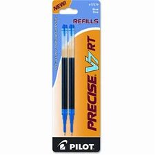 Pilot 77279 Refill for Precise V5 RT Rolling Ball Medium Blue Ink 2 Pack