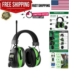 25dB Noise-Reducing Bluetooth Earmuffs with Digital Radio for Outdoor Activities
