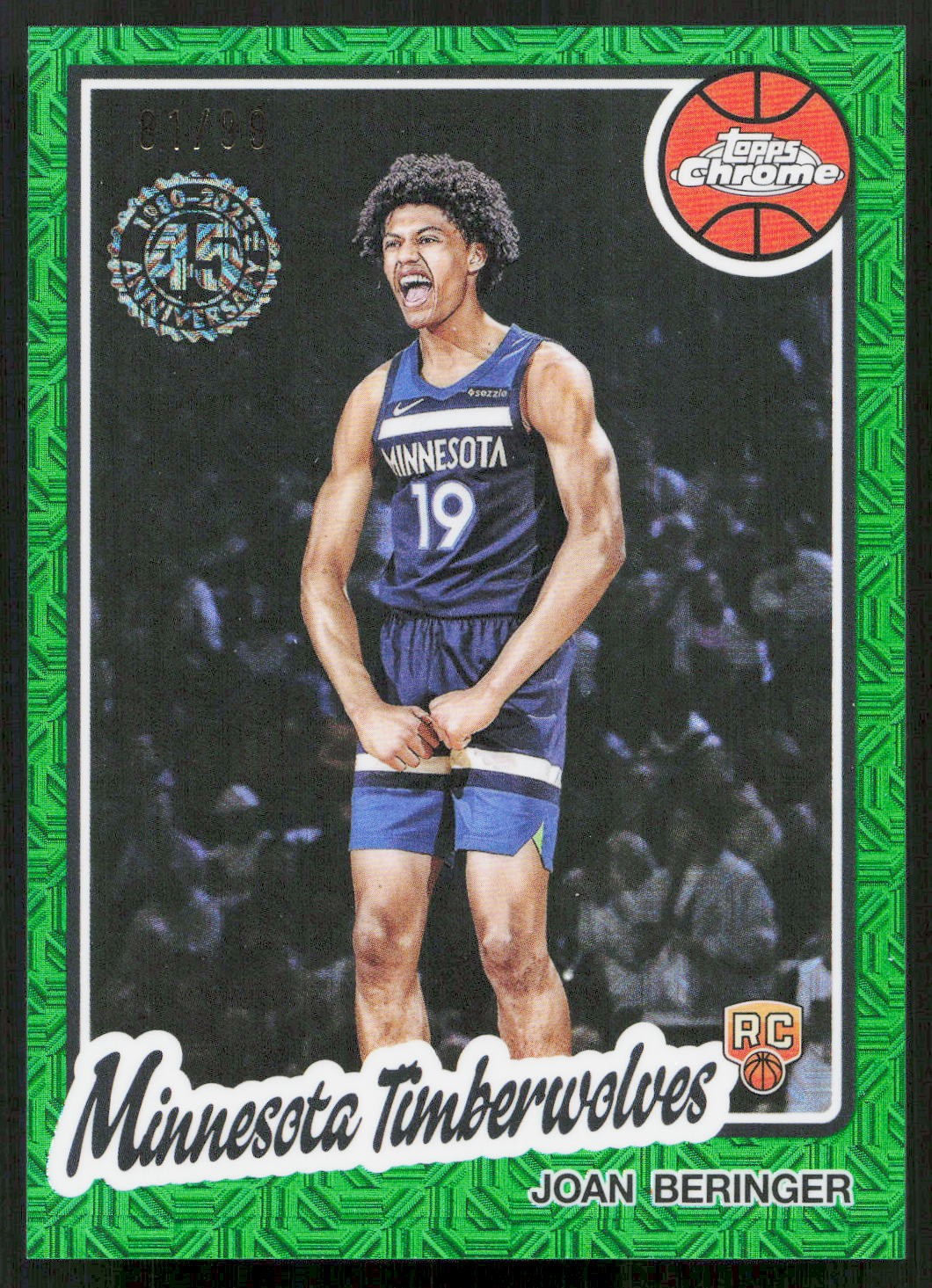 2025-26 Topps Joan Beringer 1980-81 Topps Chrome Green Mojo Refractor #/99