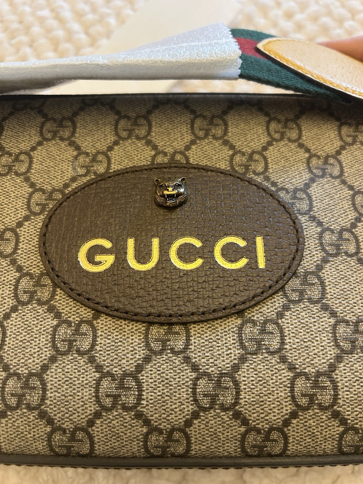 Gucci GG Supreme Neo Vintage Messenger Bag Authentic Excellent Condition image 2