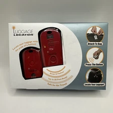 Luggage Locator Electronic Remote Button Beeps Flashes Find Suitcase Red New