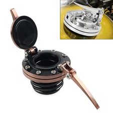 Fuel Tank Cover Gas Oil Cap For Harley Touring Sportster Dyna Softail Bronze USA
