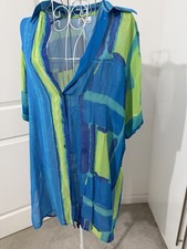Doris Streich Women's Cover Up Size 12 Blue And Green