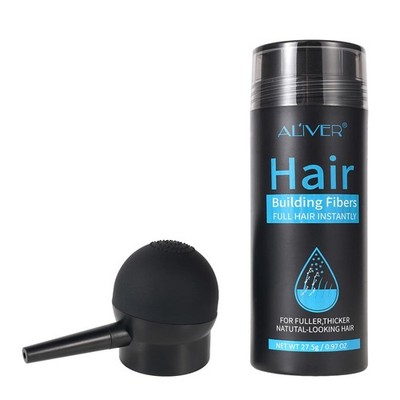 ALIVER Hair Fibers for Thinning 0.97 Ounce (Pack of 1), Black Spray Set