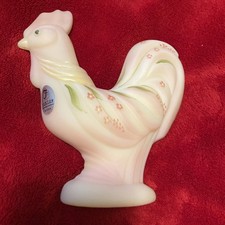 "Figura de gallo birmano Fenton - pintada a mano y firmada Michael Fenton 5"" brilla"