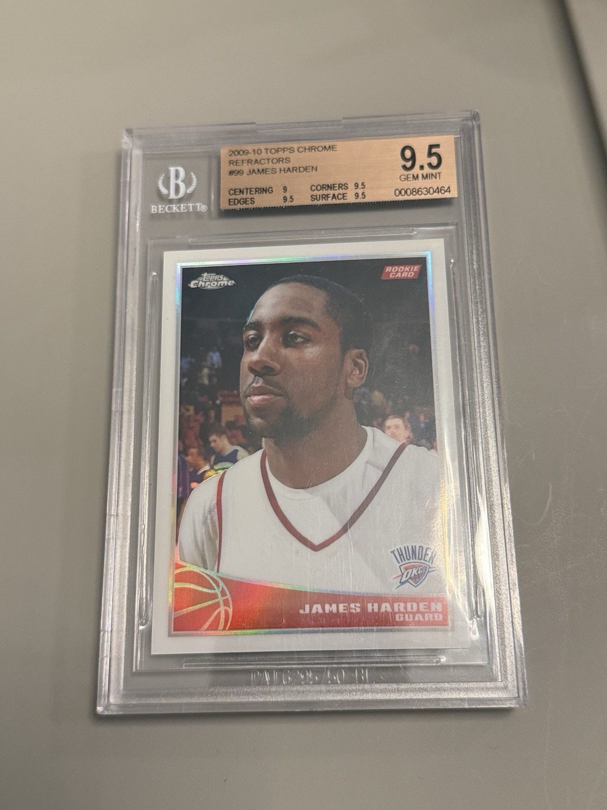 2009-10 Topps Chrome James Harden #99 Refractor BGS 9.5 /500