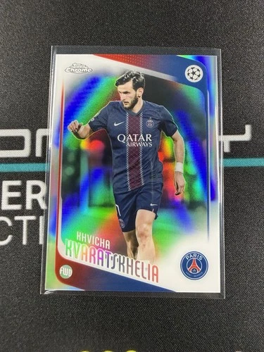 2025-26 Topps Chrome UEFA Club Competitions Khvicha Kvaratskhelia #167 Refractor