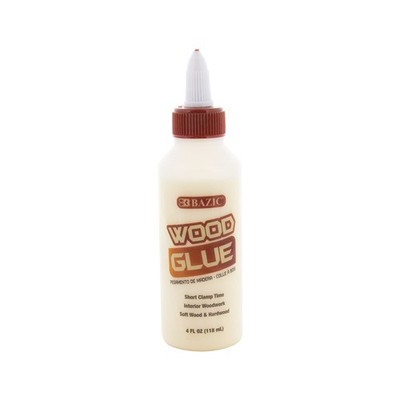 BAZIC Products Wood Glue, 4 fl oz, Strong Sandable 1-Pack, 4 Fl oz/bottle